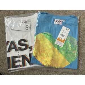 Queer Eye 2 Shirts "Choose Kindness” & Scooter Tee T-shirt Unisex Small NEW